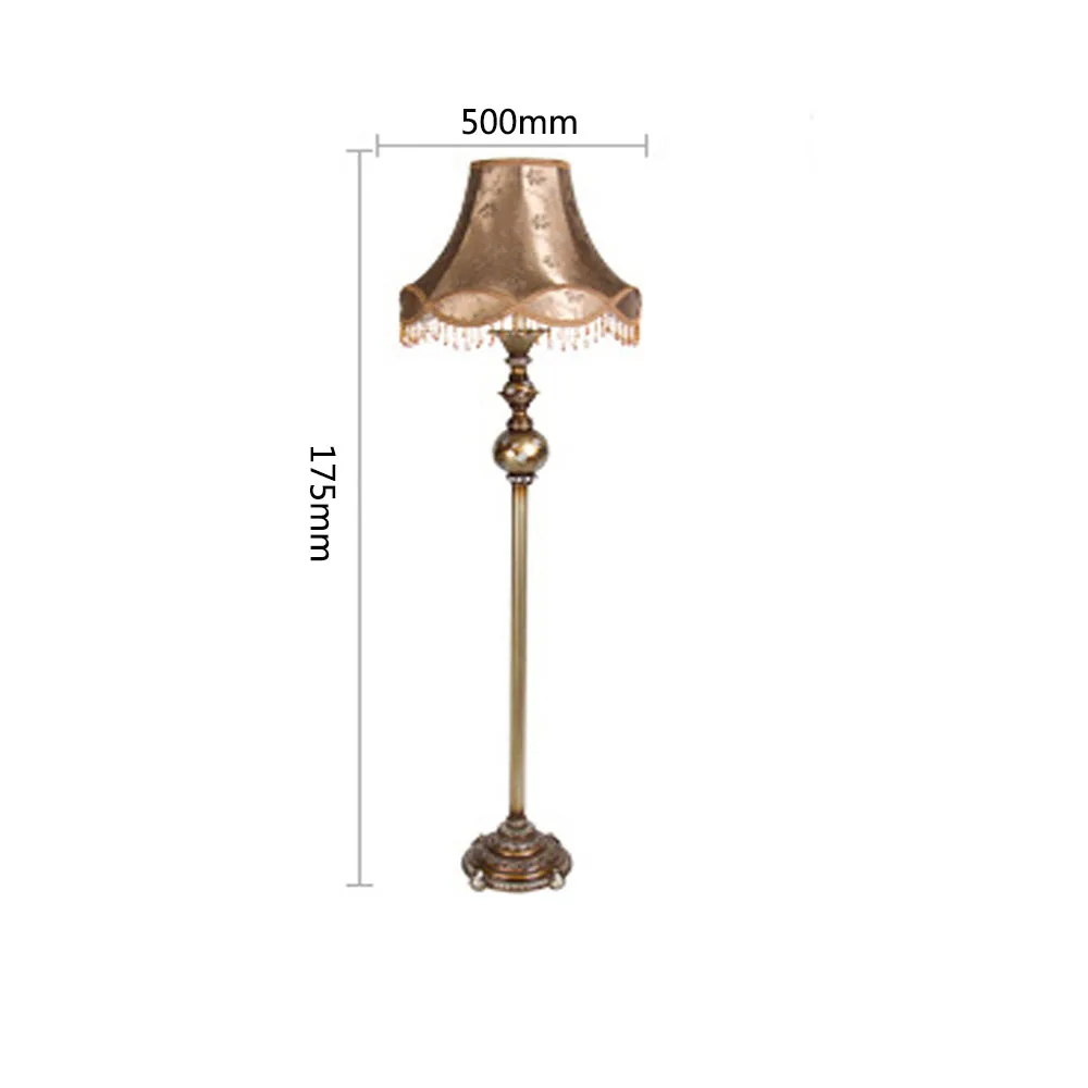 Resin Led Floor Lamp Antique Luxurious Bedroom Design Bulb E27 110V-220V European Style for Living Room | Лампы и освещение