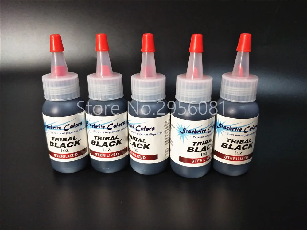 5 шт. черный цвет Перманентный макияж пигментные чернила для тату 30 мл/бутылка (1