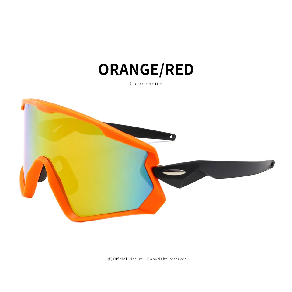 orange red Очки для велоспорта, очки для горного велосипеда, шоссейного велосипеда, спортивные солнцезащитные очки для велоспорта, мужские очки Gafas oculos, мужской велоспорт - Цвет: orange red