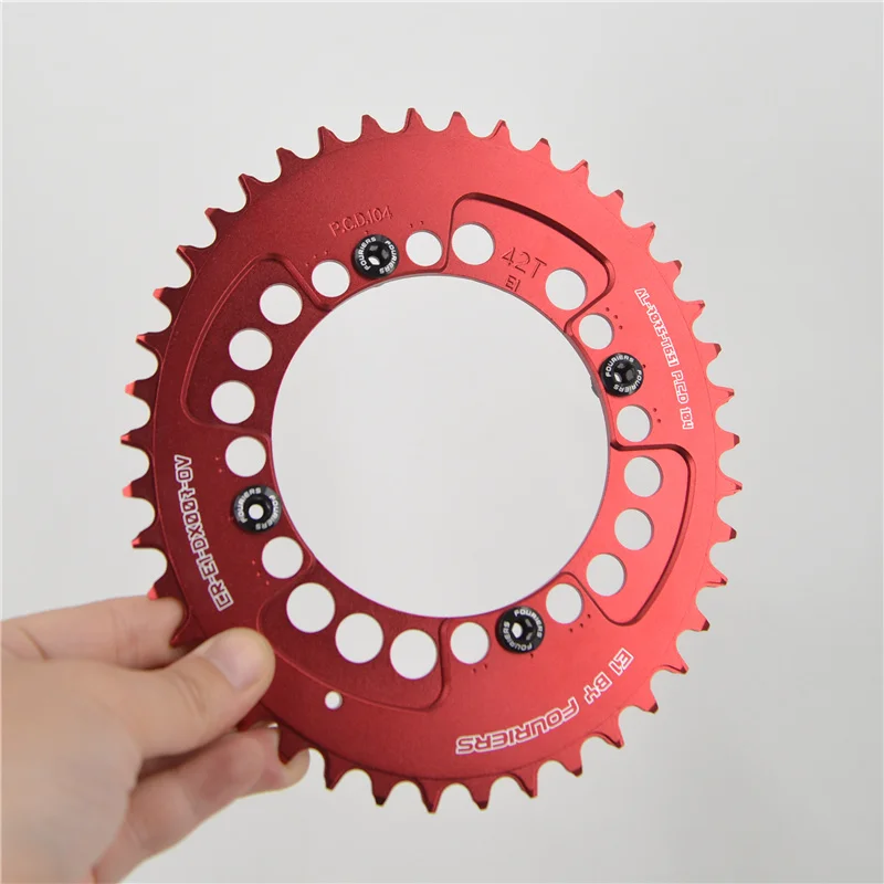 Fouriers MTB CNC Велосипедное овальное одинарное кольцо PCD BCD 104 мм цепное кольцо для M590 M610 M780 M785 болты узкая широкая зубчатая цепь