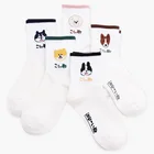 5 пар коротких носков для щенков Boston Terrier Husky Французский бульдог Chow Bichon Frise Border Collie японские Inu носки для женщин