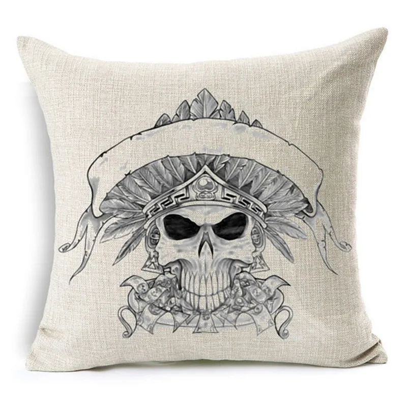 Наволочка на подушку в стиле День мертвых Мехико Простой Чехол с черепом из