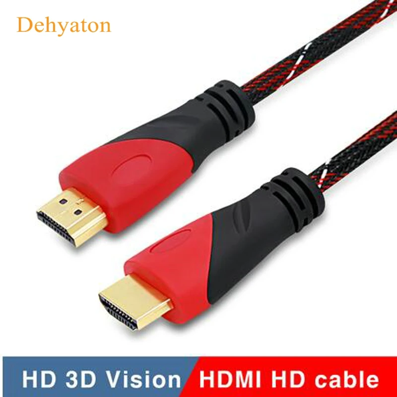 

2017 Nylon Braid HDMI Cable 0.5M 1M 2M 3M HDMI Cord 1080P 3D for PS4 Xbox Projector HD LCD Apple TV PC Laptop Computer