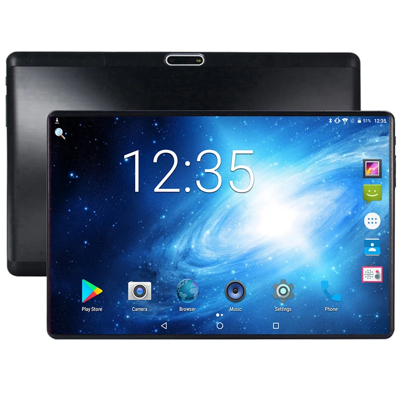 10-дюймовый сотовый планшет с четырёхъядерным процессором Android 9 0 GPS 10 1 1280x800 IPS 5 Гб
