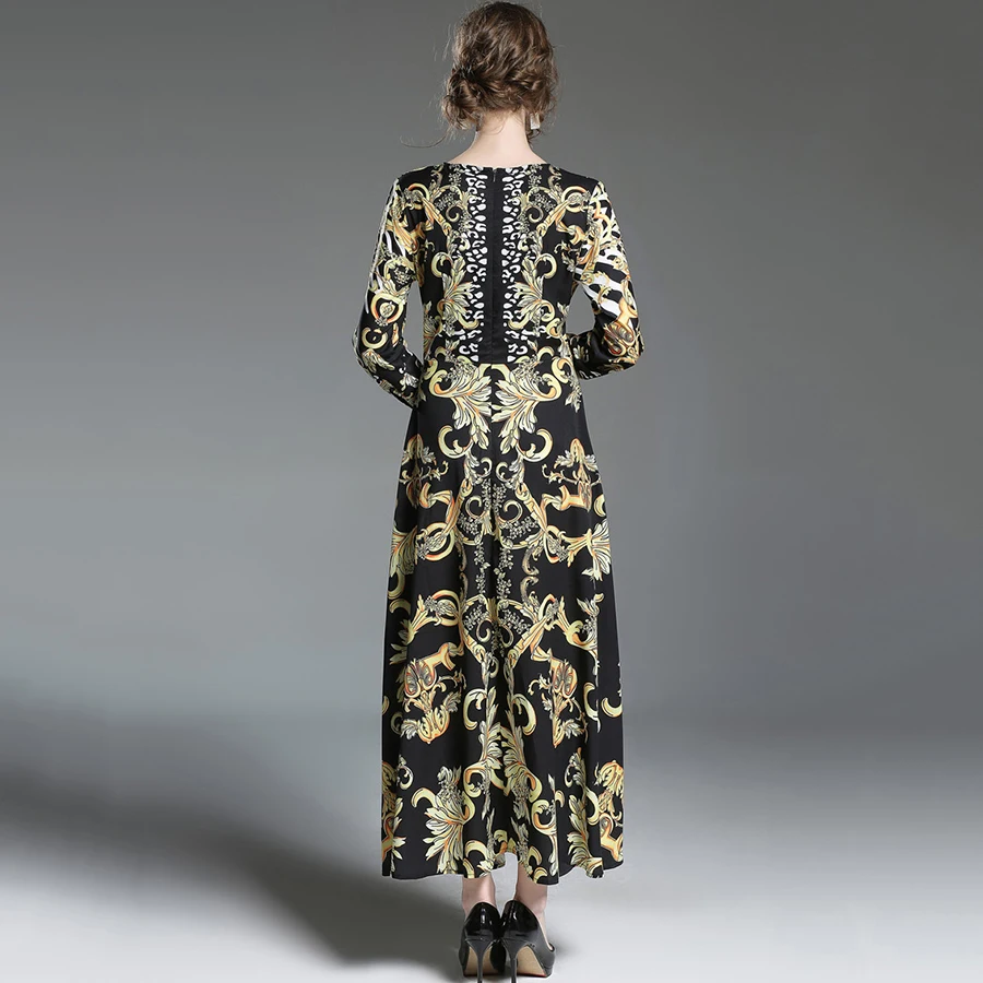 Винтажное платье для подиума новое модное женское бальное с длинным рукавом и