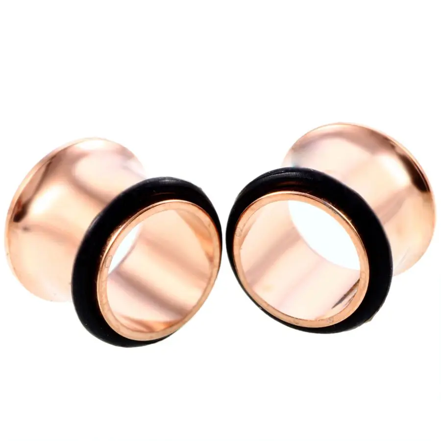 2 шт./лот расширитель туннелей для ушей из стали силиконовые уплотнительные