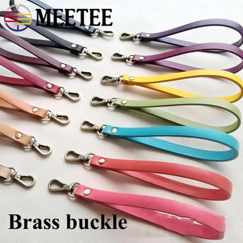 Meetee 5/10 шт. пряжка для ремня с ручкой цепочка ключей кожаные ремешки сплава латуни