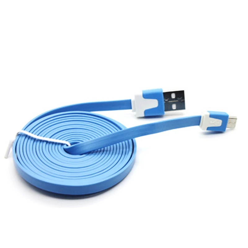 1 м/3 М прочный плоский usb-кабель для передачи данных, зарядный кабель для samsung для телефонов huawei Android
