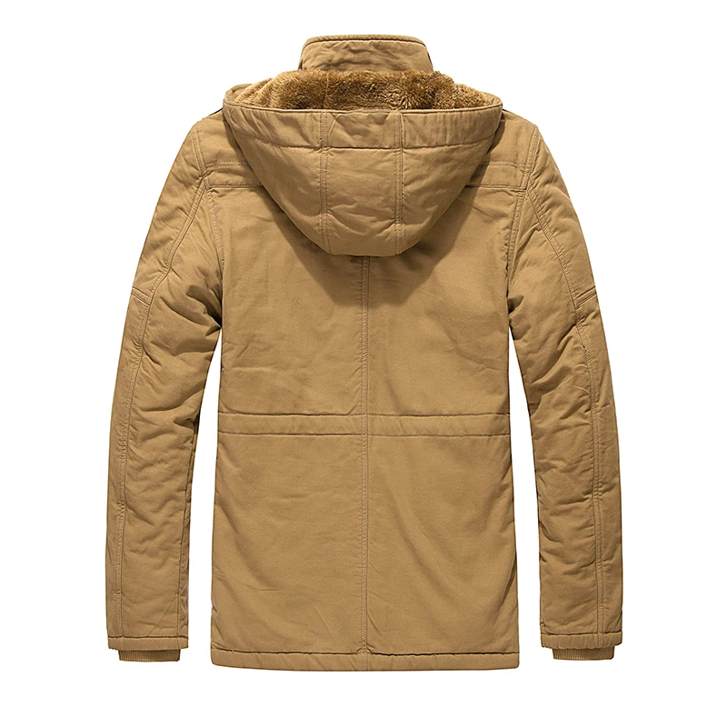 Зимние для мужчин подпушка мужские парки повседневное Военная Униформа бомбер
