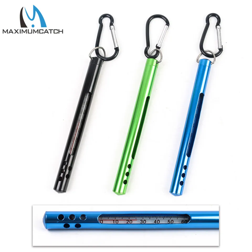 Высококачественный синий/черный/зеленый термометр для рыбалки нахлыстом Maximumcatch