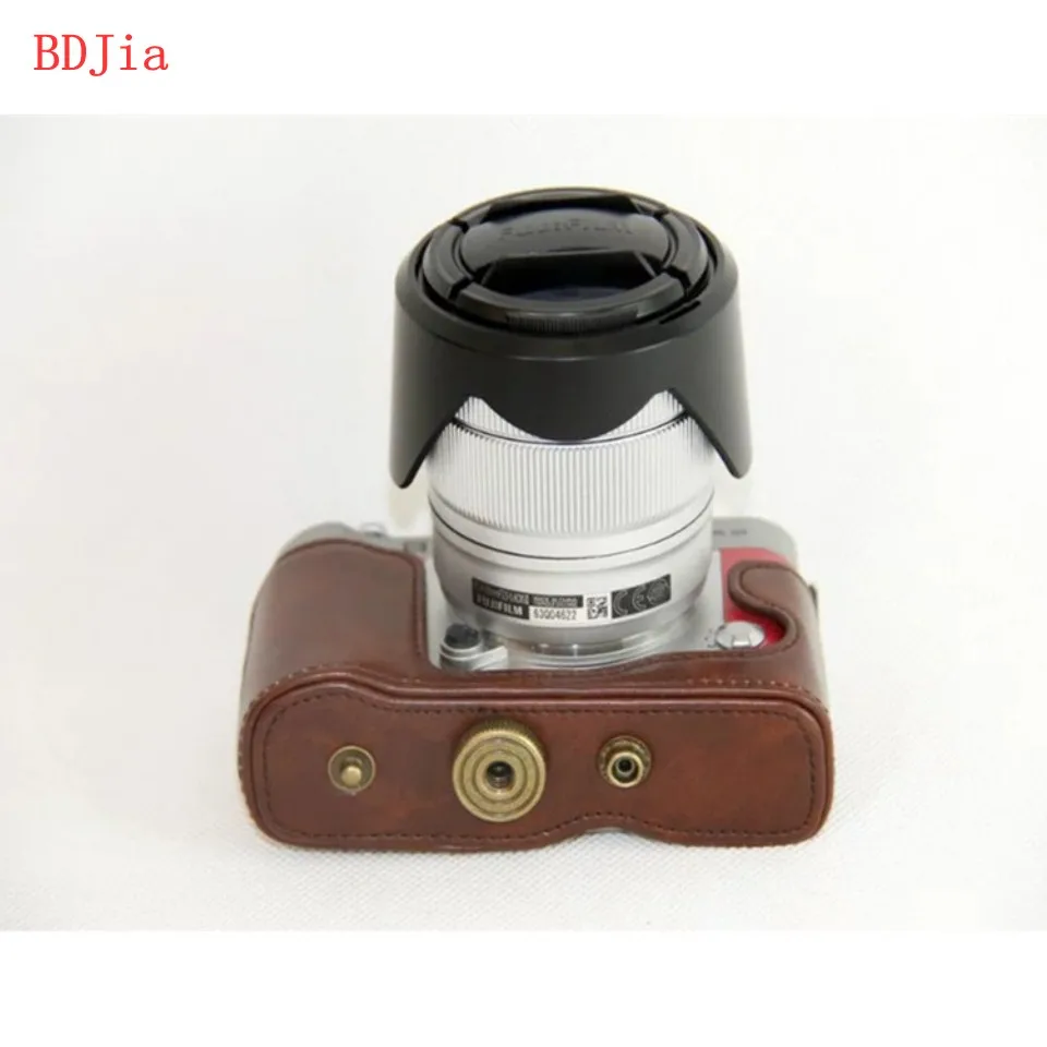 Newest PU Leather Oil Skin Camera Case Bag Cover for Fujifilm XA10 X-A10 XA3 X-A3 With Shoulder Strap High Quality | Электроника