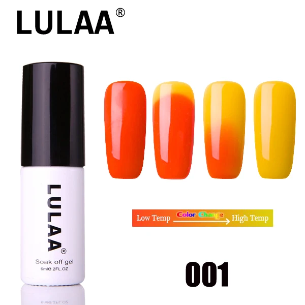 Lulaa новейший 6 мл температурный Гель-лак измененный цвет замачиваемый УФ-и светодиодный Гель-лак для ногтей длительный прочный ноготь лак 3 в 1 градиентный цвет - Цвет: 001