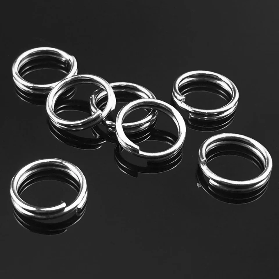 100 шт./лот раздельные кольца из нержавеющей стали рыболовные аксессуары