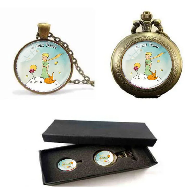 Ретро Мультфильм фото Маленький принц и лиса кулон ожерелье 2017 мода 35 мм круглые