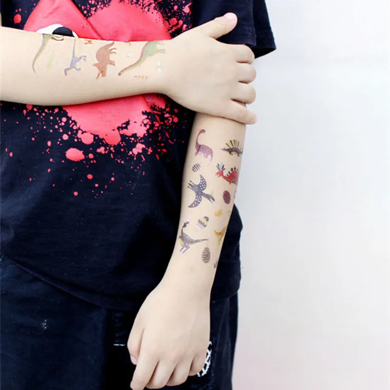 10 шт. вечерние Одноразовые наклейки для татуировок с тропическими джунглями и