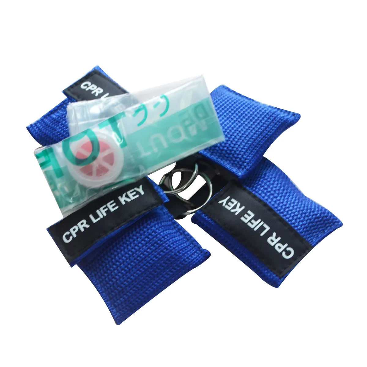 

100pcs CPR Rescue Mask Pocket Resuscitator One-Way Valve CPR Face Shield First Aid Supplies Medical Health Care Tool Blue