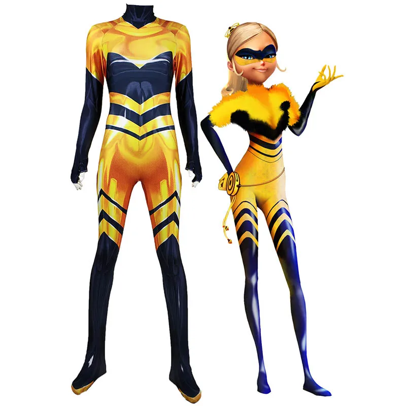 Queen Bee аниме женский костюм для косплея Женский Детский костюм Zentai комбинезон костюм для Хэллоуина Костюм для взрослых женщин и девочек