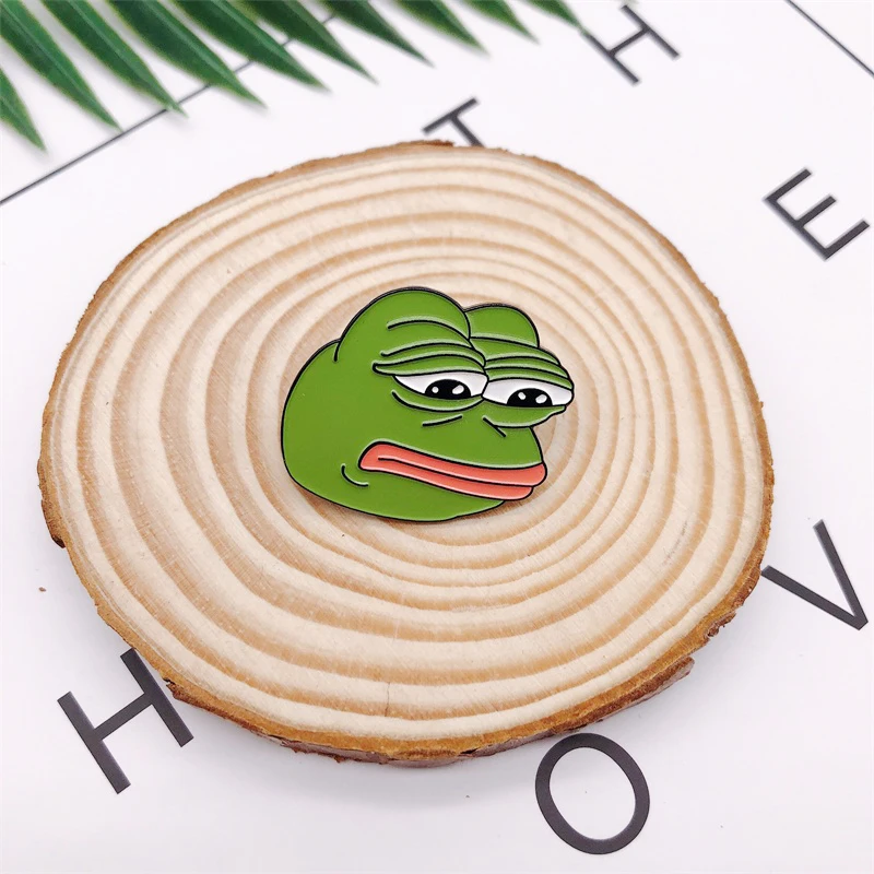 Эмалированная брошь Pepe The Frog из креативного мультфильма животное лягушка