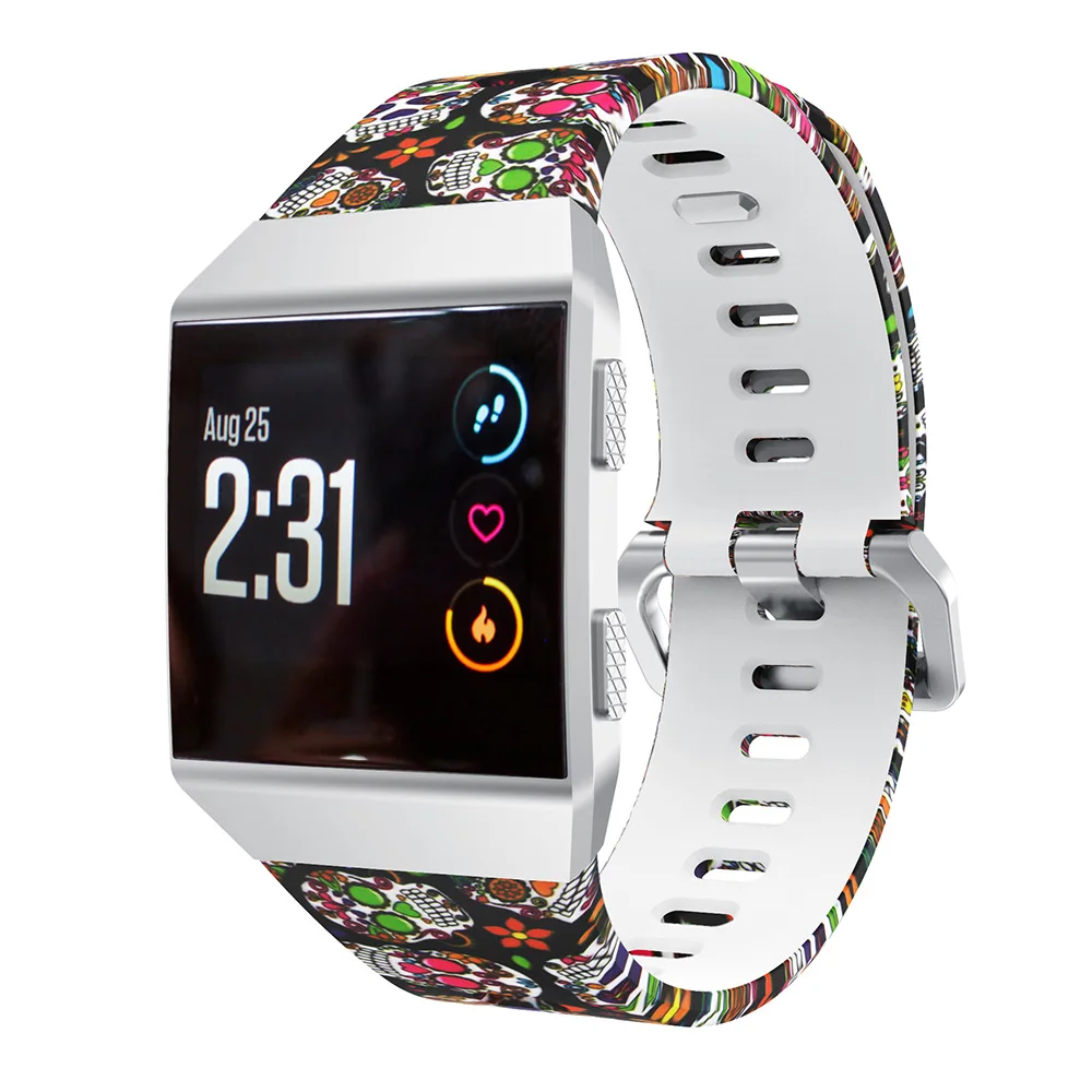 Спортивные Мягкие силиконовые часы ремешок для Fitbit ионной умные часы ремешок фитнес замена Браслет дышащий браслет красочные