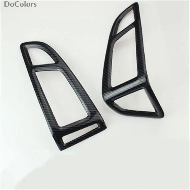 side outlet trim 2pc DoColors автомобильный Стайлинг Шестерня AC панель вентиляционная дверь ручка динамик декоративная наклейка чехол для Ford Focus 3 2012 - Название цвета: side outlet trim 2pc