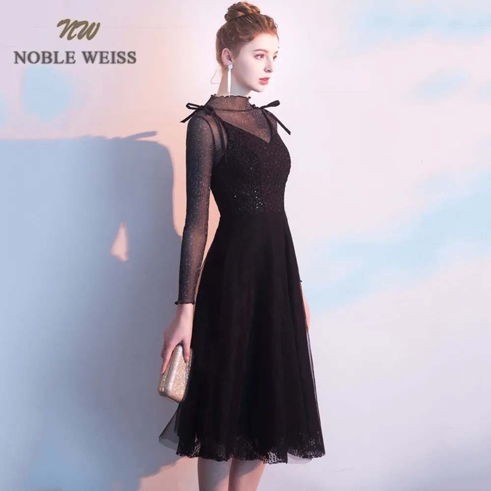 Платье для выпускного вечера короткое платье с длинным рукавом сексуальные