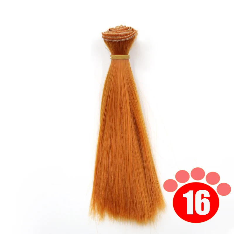Msiredoll bjd парик 15*100 см или 20*100 см или 25*100 см волосы куклы для 1/3 1/4 1/6 кукла с прямыми волосами bjd парик diy - Цвет: colour 16