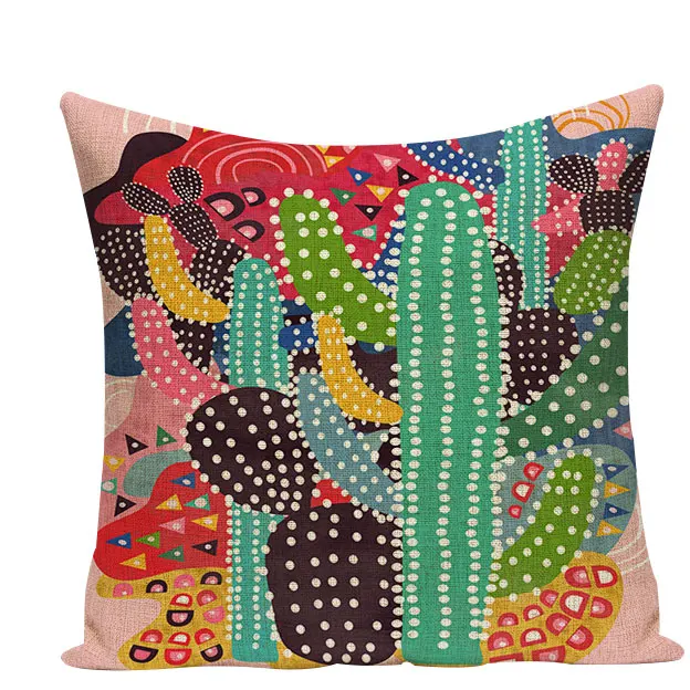 Квадратная наволочка в стиле ретро с цифровой печатью скандинавском