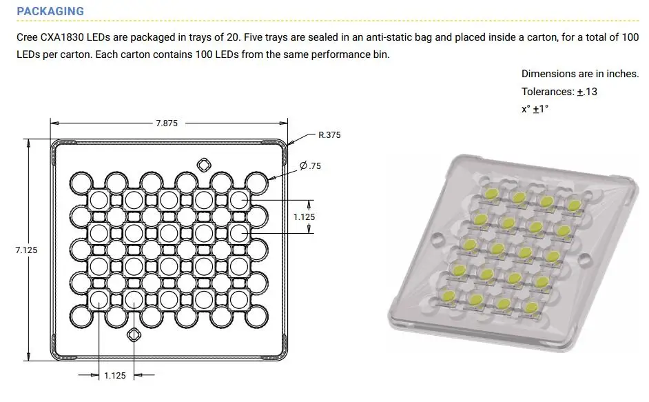 

Original CREE XLamp CXA1830 30w 40w 50w LED COB 4500-6500LM High-CRI DC36V MAX1400MA