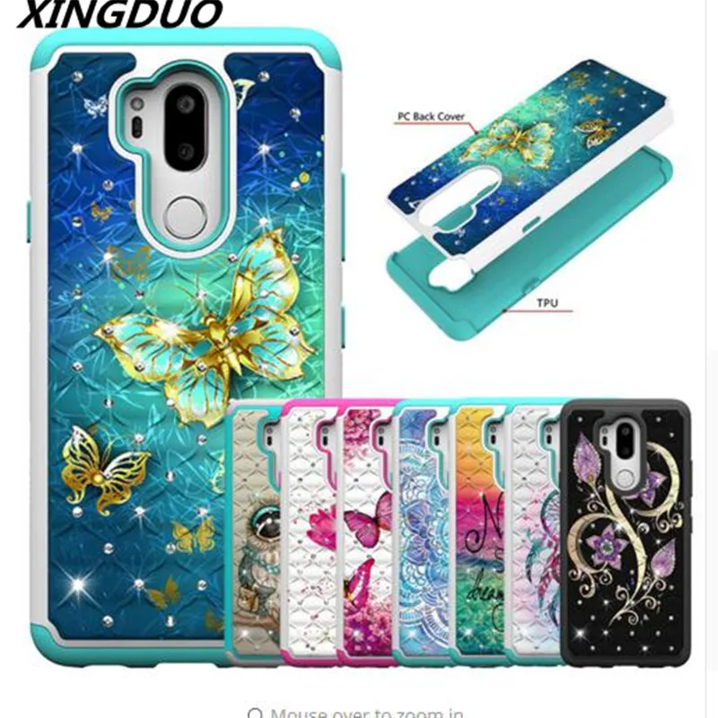 Высококачественный чехол XINGDUO 2 в 1 из ТПУ и поликарбоната Модный с блестящими