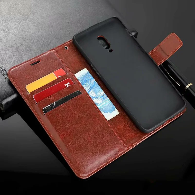 Wallet Case For Oneplus 6t Flip Cover Leather Luxury Oneplus6t Oneplus6 One Plus Stand for 6 5t 5 3 | Мобильные телефоны и