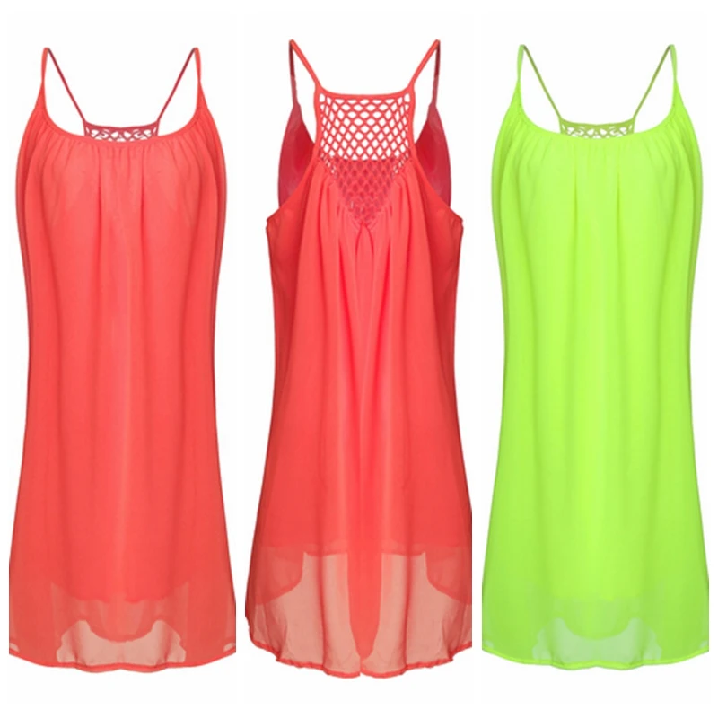 Летние шифоновые женские топы Naiveroo с открытой спиной пикантная пляжная длинная