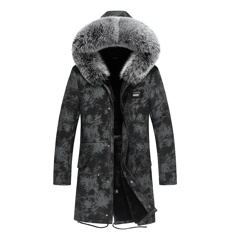 

2019 New Genuine Sheepskin Leather Jacket Natural Lamb/Wool Fur Liner Men Real Leather Shearling Jacket Winter Outwear A103