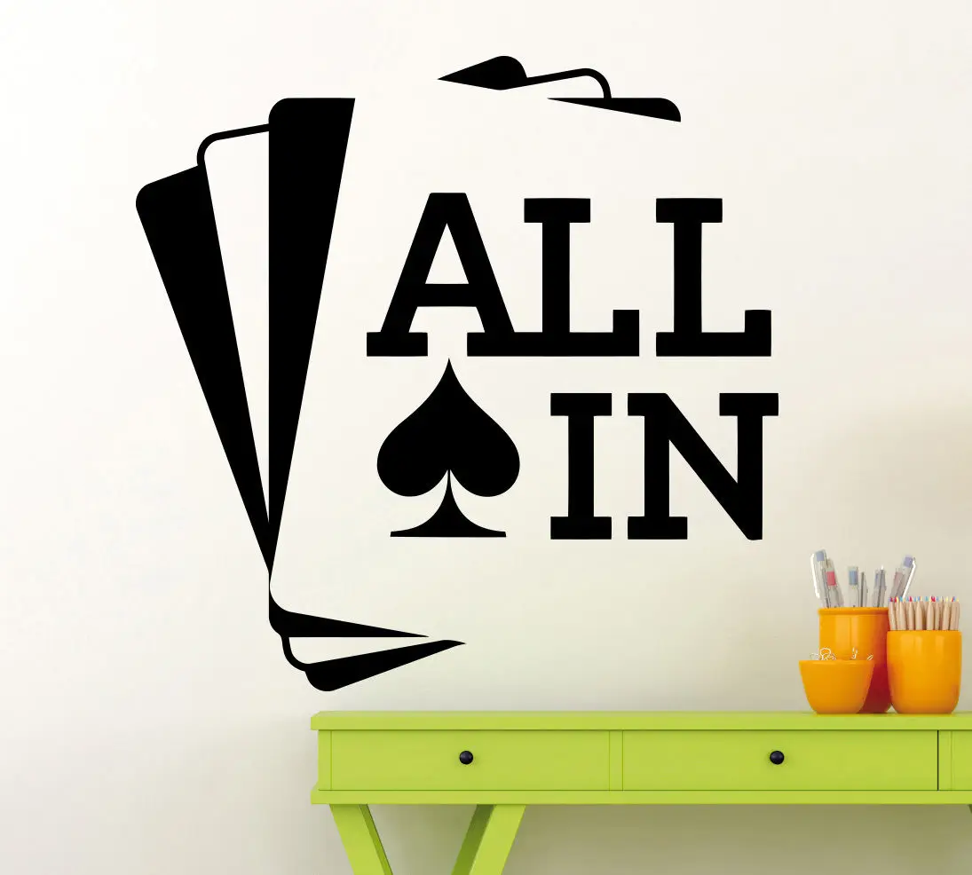 Все в покер настенные карты игры казино винил Стикеры Книги по искусству росписи