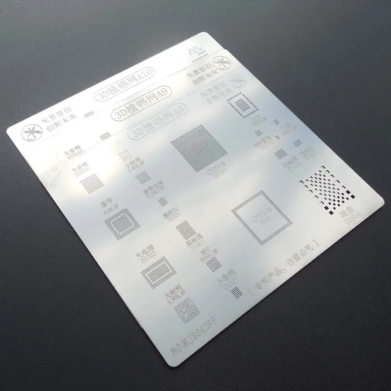 A8A9A10 3pcs 3 секунды обратного отсчета BGA Reball оловянный трафарет с 3D позицией для iPhone 6 6s 7 8X XS Xs Max A8 A9 A10 a11All микросхема может положить в - Цвет: A8A9A10 3pcs