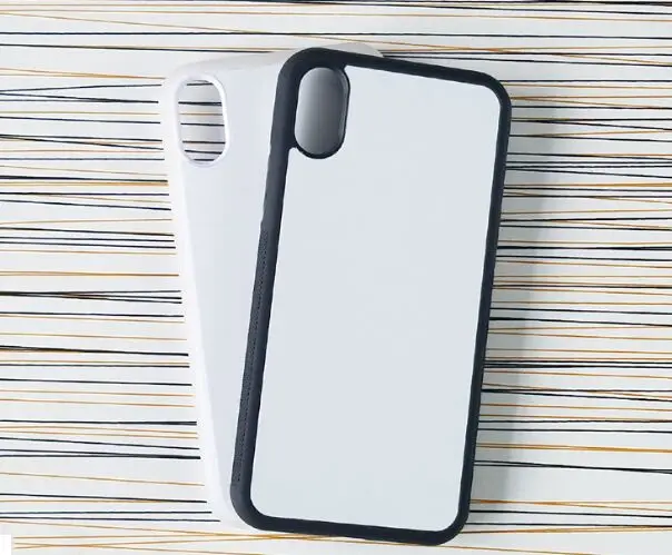 Пустой 2D сублимационный ТПУ + ПК резиновый чехол для iphone X XS с алюминиевыми