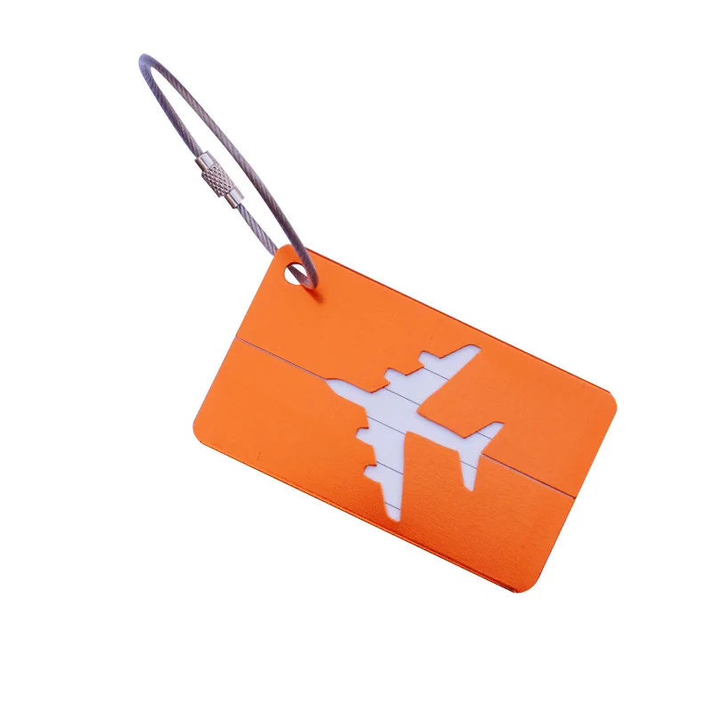 Orange OKOKC багажные бирки из алюминиевого сплава, багажные бирки, ярлыки для багажа, аксессуары для путешествий - Цвет: Orange