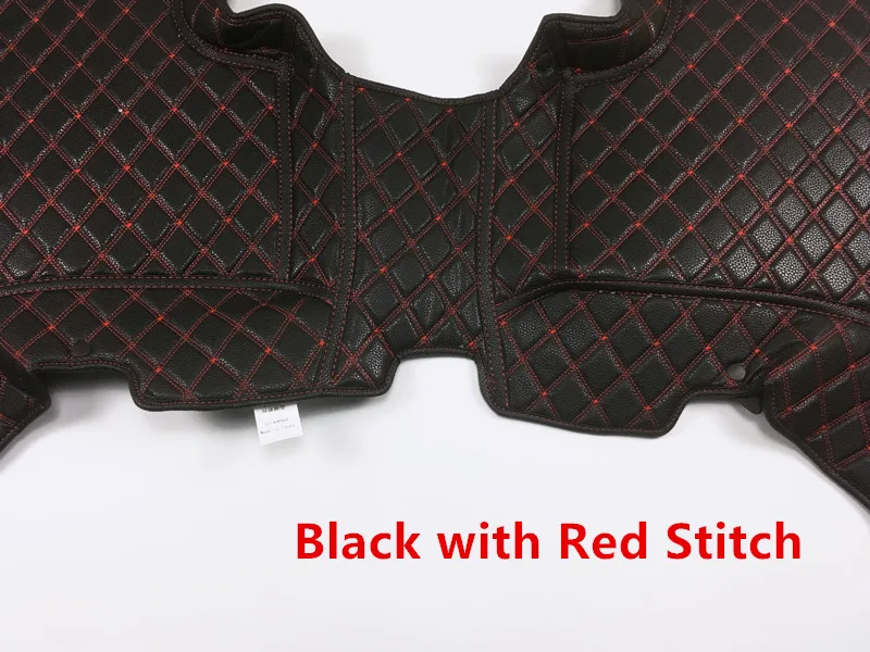 Red stitches Для HYUNDAI Tucson автостайлинг! Кожаные аксессуары интерьер задний багажник багажника коврики Pad 1 комплект - Название цвета: Red stitches
