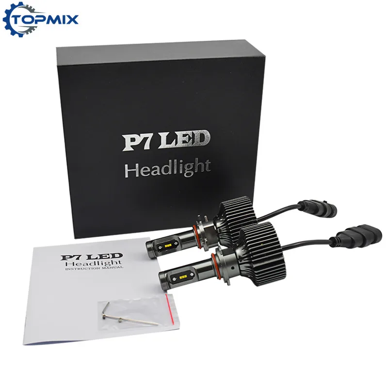 P7 60 Вт 8400LM H4 H7 H15 9007 9012 HIR2 D2S D4S Автомобильные светодиодные лампы для передних фар вождения авто Противотуманные огни 6000K