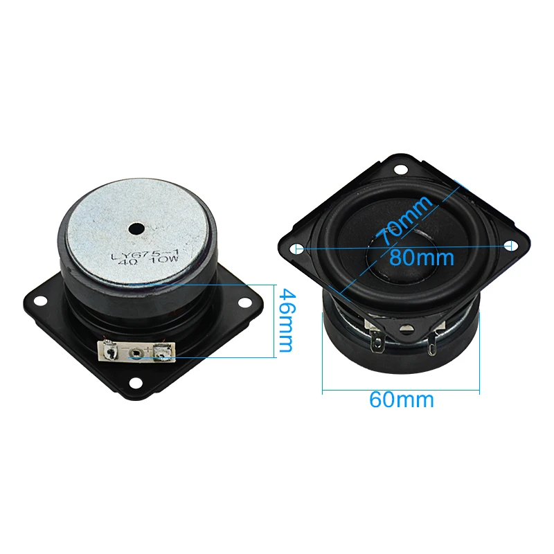 AIYIMA 2Pcs Mini 2 75 дюймовый портативный динамик 4 Ohm 10W полный диапазон аудио колонки для