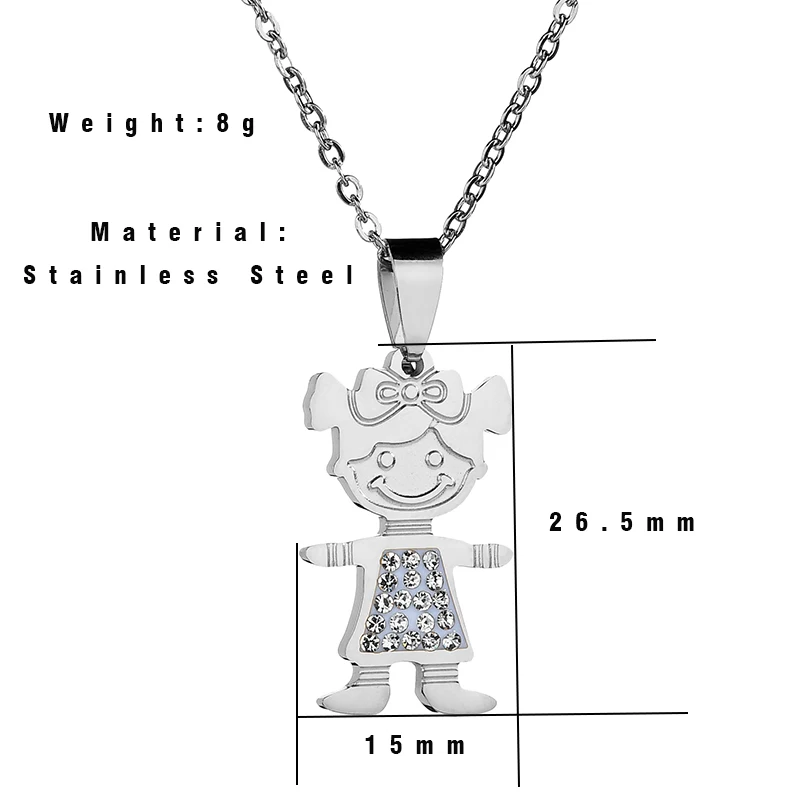 Ожерелье UZone с героями мультфильмов ожерелье золотого цвета для семьи подвеской