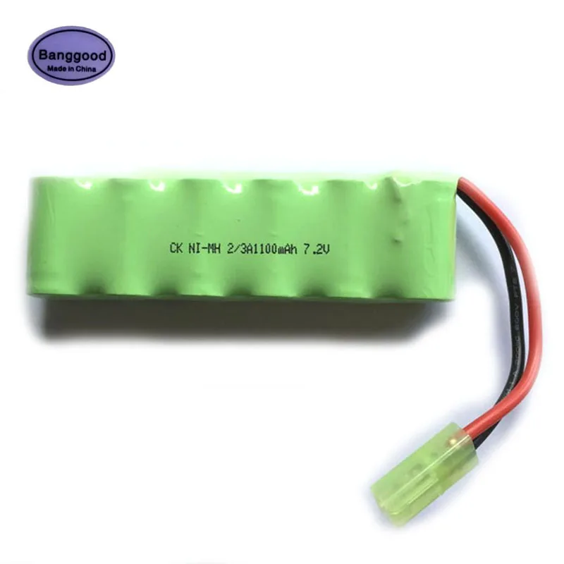 Гарантия качества 7,2 V 1100mAh 6x2/3A Ni-MH RC аккумуляторная батарея для вертолета Робота автомобиля игрушки Modle-5 разъем