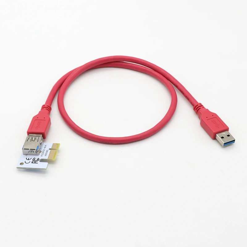 60CM VER008S PCI-E 1X to 16X Extender 008S PCIE Riser Card с 4-контактным 6-контактным интерфейсом питания