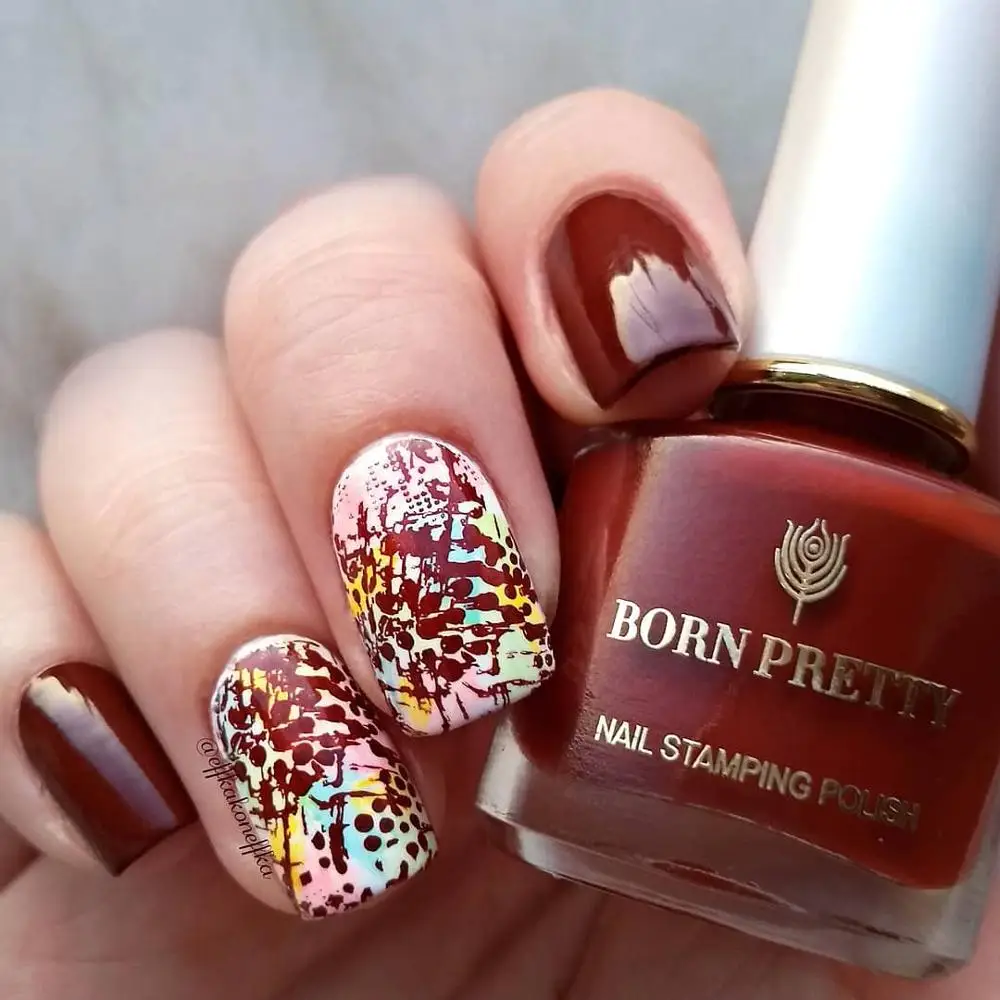 От BORN PRETTY 7 мл 48 Цвета стемпинг ногтей покрытие Лаки с кожурой лак для латекс