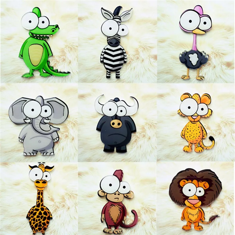 

Pinksee New Cute Brooch Animal Backpack Seaside Hat Cartoon Men Women Pins Clothing Monkey Lion Acrylic Brooch