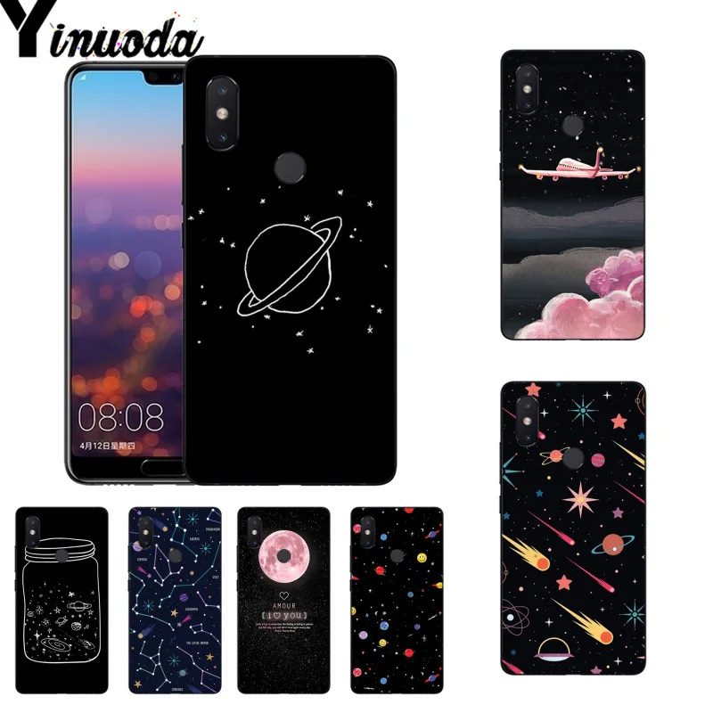 

Yinuoda Cute Universe Planet Moon Star Coque Phone case for Xiaomi Mi 6 Mix2 Mix2S Note3 8 8SE Redmi 5 5Plus Note4 4X Note5