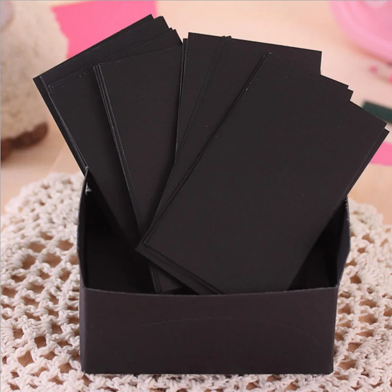 100 шт./лот сделай сам черные и белые бумажные поздравительные открытки для