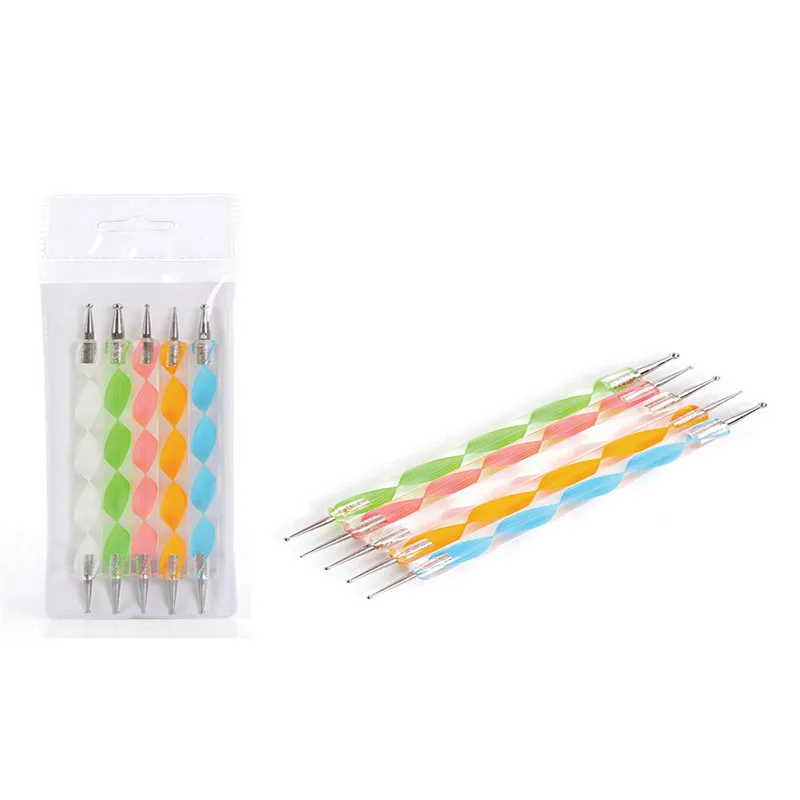 Swagpick 5Pcs/Lot Pro 2 Way Wax Dotting Pen Nail Art Gems Easy Picking Crystal Tools Pencil Pick Up Manicure DIY | Красота и здоровье