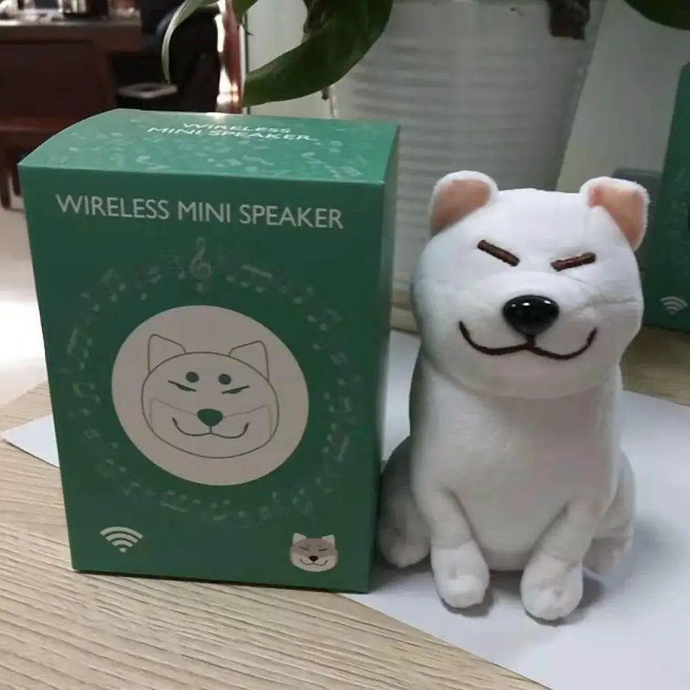 Cute Cartoon Plush Dog Wireless Bluetooth Speaker Stereo Super Bass Subwoofer Home Decoration Christmas Gifts R20