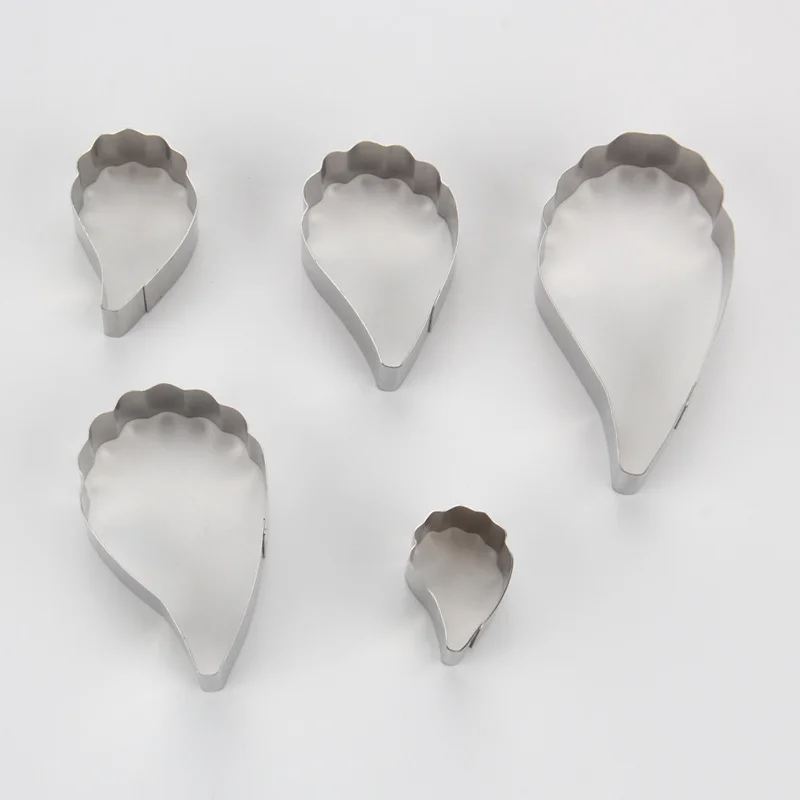 

(8sets/Lot)Free Shipping High Quality 5pcs Stainless Steel Different Flowers and Leaves Shape Cookie Cutters Set