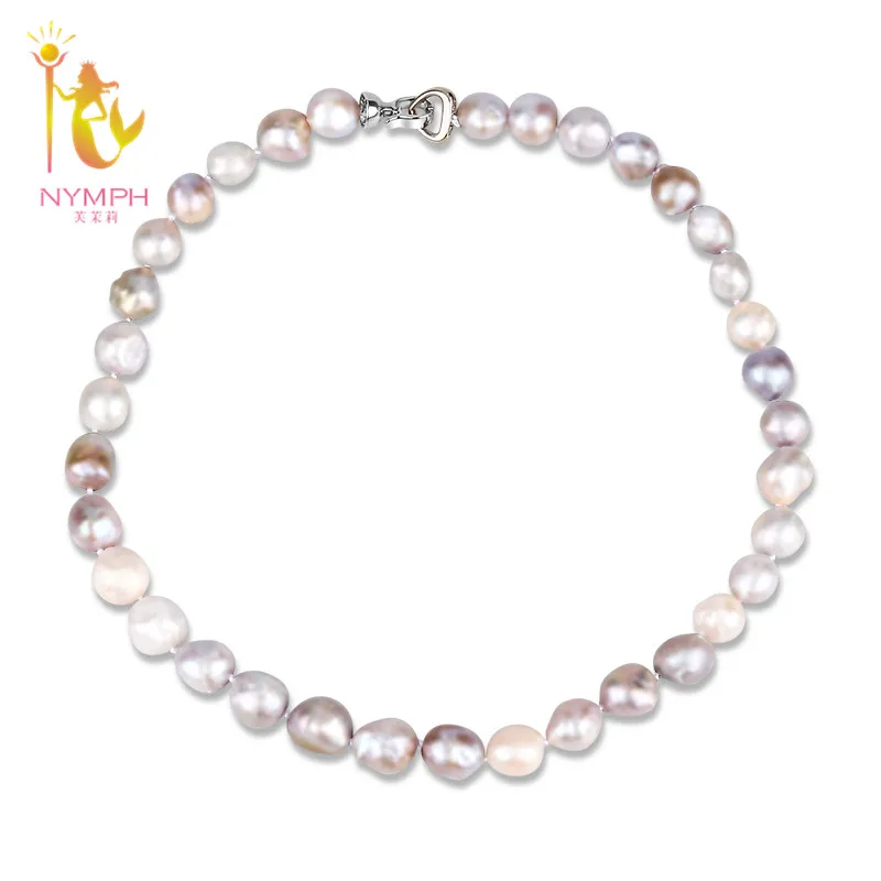 [NYMPH] ожерелье с жемчугом в стиле барокко ювелирные изделия из натурального